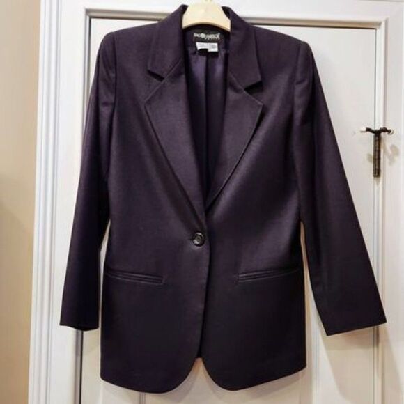 NWOT Wool Lined Navy Blazer 6P - Picture 1 of 3